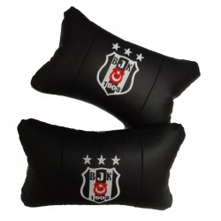 Beşiktaş Lüks Deri Boyun Yastığı 2 Adet
