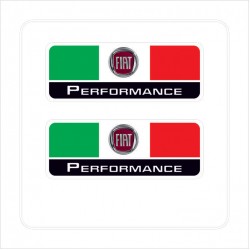 Fiat Performance 3D Damla Çıkartma-Sticker 2 Parça