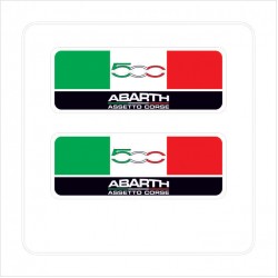 Abarth 500 3D Damla Çıkartma-Sticker 2 Parça