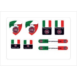 Fiat 3D Damla Çıkartma-Sticker 8 Parça