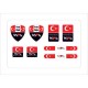 Tofaşk 3D Damla Çıkartma-Sticker 8 Parça