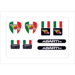 Abarth 3D Damla Çıkartma-Sticker 8 Parça