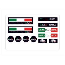 Abarth 500 3D Damla Çıkartma-Sticker 12 Parça