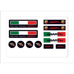 Abarth 3D Damla Çıkartma-Sticker 12 Parça