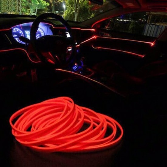 Neon Lamba İp Kesilebilir 12v 2 Mt Kırmızı(Or Oto)