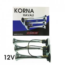 Carub Korna 12v 3lü Havalı Elektrikli Krom 2751580 