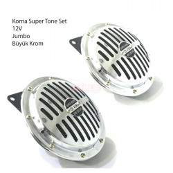 Carub Korna 12v Süper Tone Set Jumbo Büyük Krom Didit 2751583 