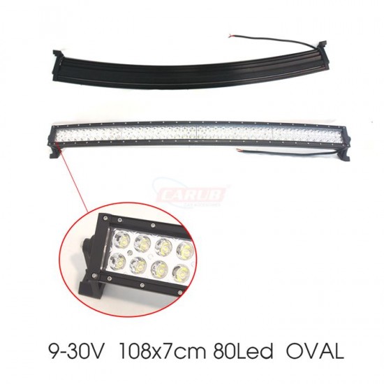 Carub Off Road Projektör 9-30v 180w 80led 108x7 4203249 Oval 