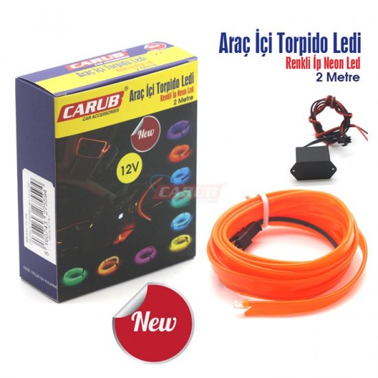 Carub Neon Lamba İp Kesilebilir 12v 2 Mt Turuncu 4327559 