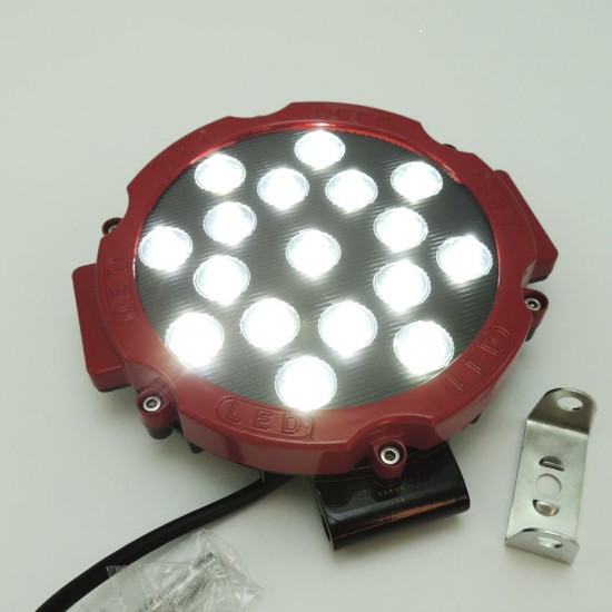 Kırmızı Off Road Led Yuvarlak Projektör Çalışma Lambası 17Led 51W (CARWAY)