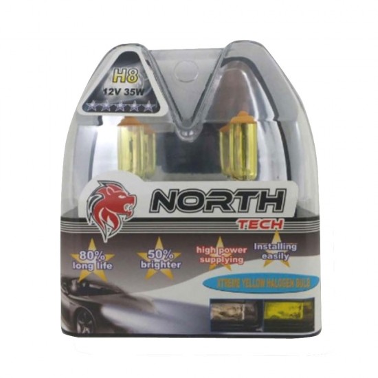 Northtech H8 Oto Far Ampulü 12V Limon Sarı Işık 35W H9, H11